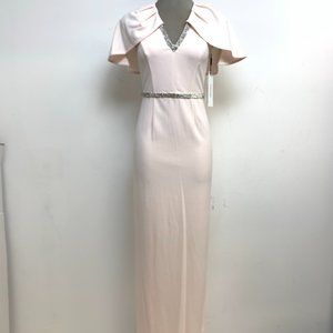 Calvin Klein Women's Short Sleeve Maxi Gown with Rhinestone Details